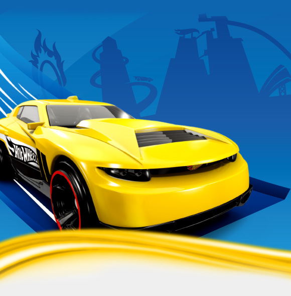 Uma brincadeira clássica e veloz com as tradicionais pistas laranjas da Hot Wheels!