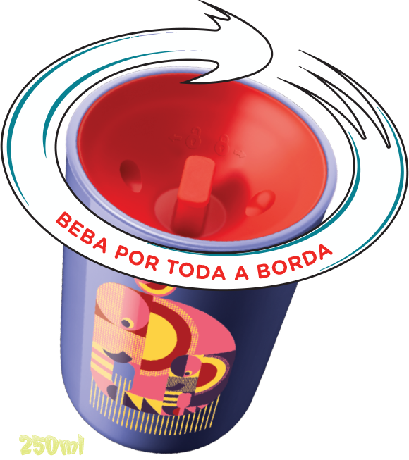 O Copo 360 mais fácil de usar do mundo. Beba por toda borda.