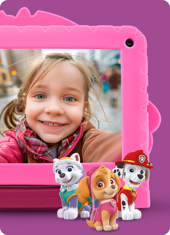 Imagem da câmera frontal do Tablet Patrulha Canina Skye.