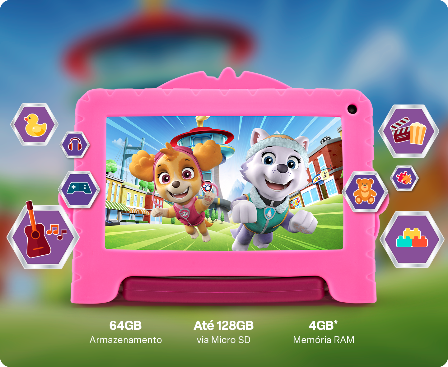 Banner do Tablet Patrulha Canina Skye.