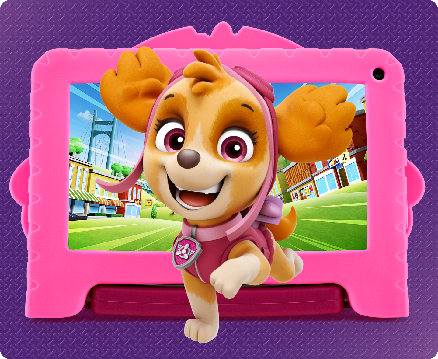 Banner da tela do Tablet Patrulha Canina Skye.