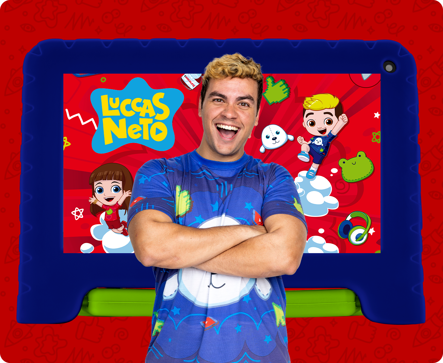 Banner da tela do Tablet Luccas Neto.