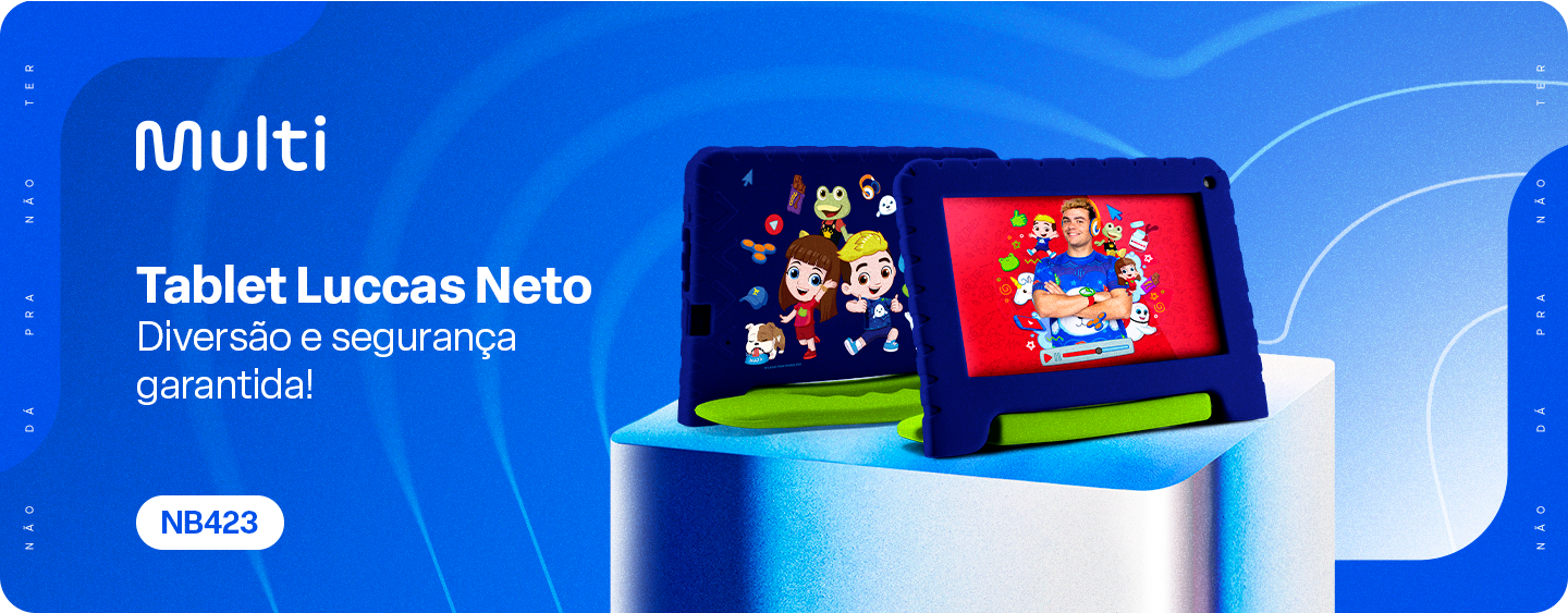 Banner de apresentação do Tablet Luccas Neto.