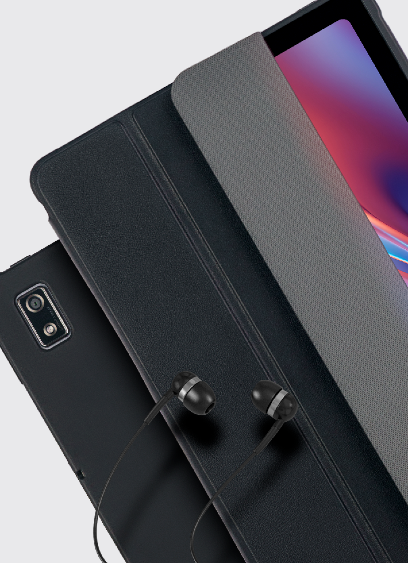 Imagem da capa e do fone que acompanham o produto