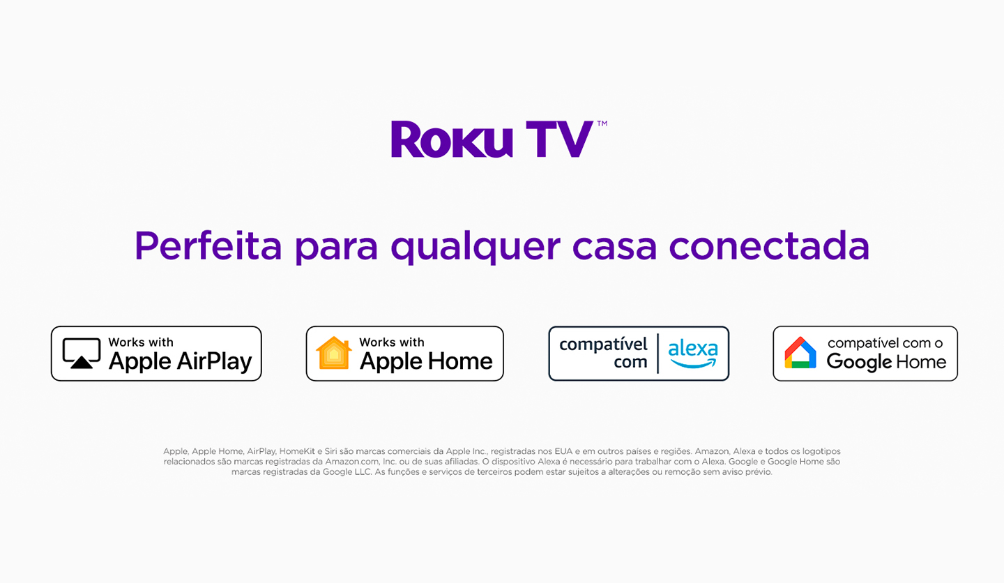 Foto sobre os aplicativos compatíveis com a RokuTV.
