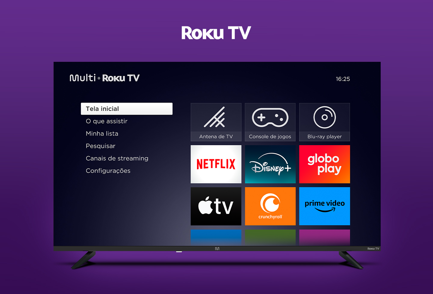 Foto sobre o sistema operacional da RokuTV.
