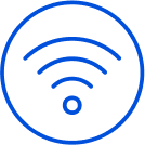 Ícone ilustrando um sinal de Wifi.