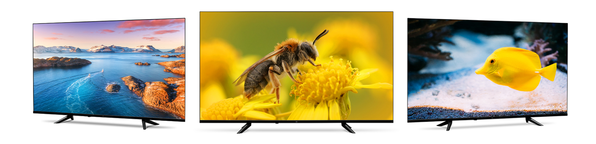 Imagens de 3 TVs ao lado