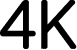 Ícone ilustrando a tela 4k.
