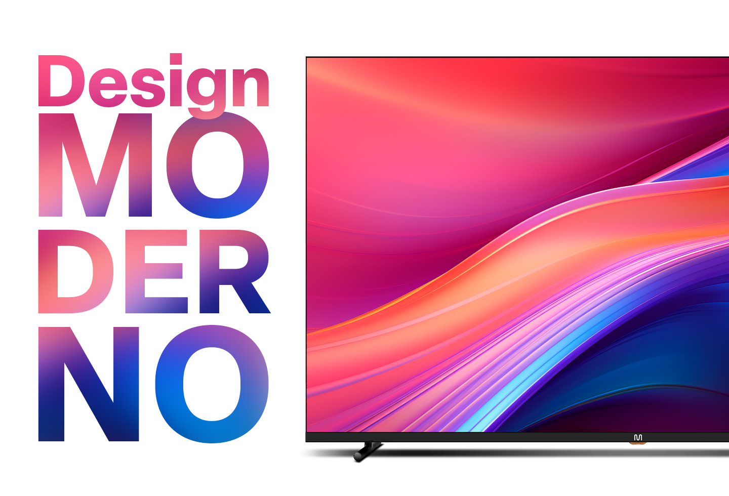 Design moderno de uma TV.