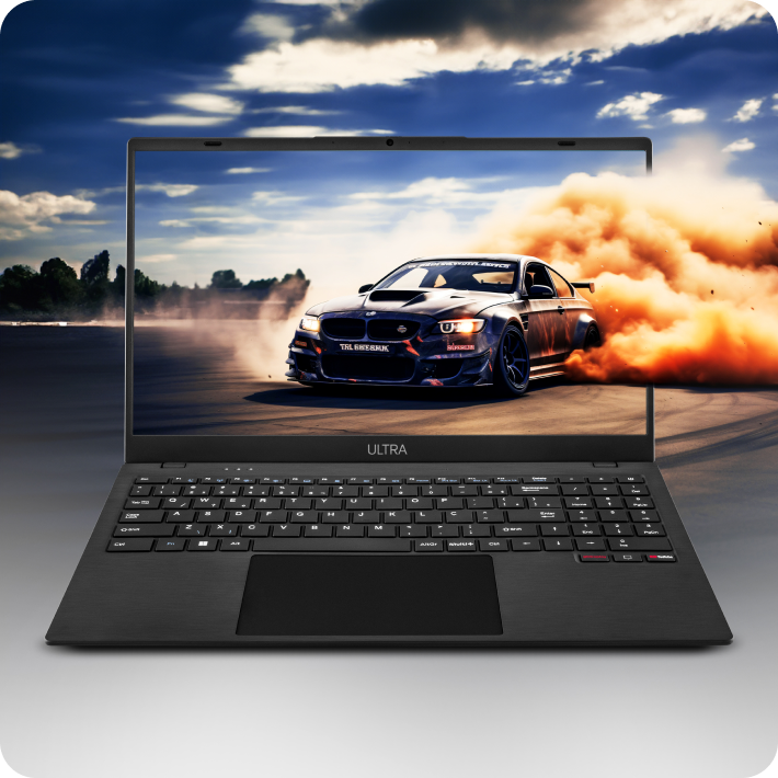 Foto do notebook Ultra aberto de frente