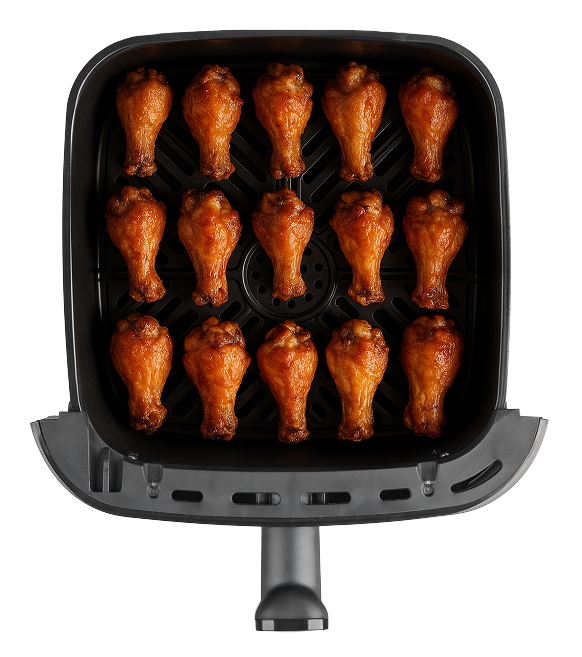 Cesto com tulipas de frango