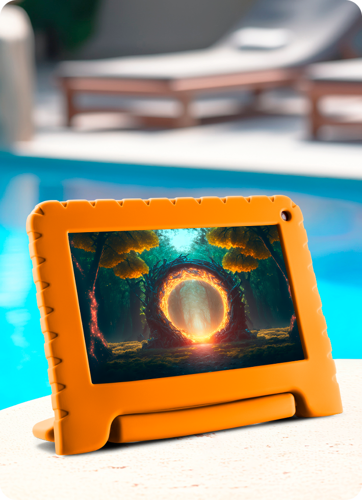 Foto do Tablet Kid Pad Laranja.