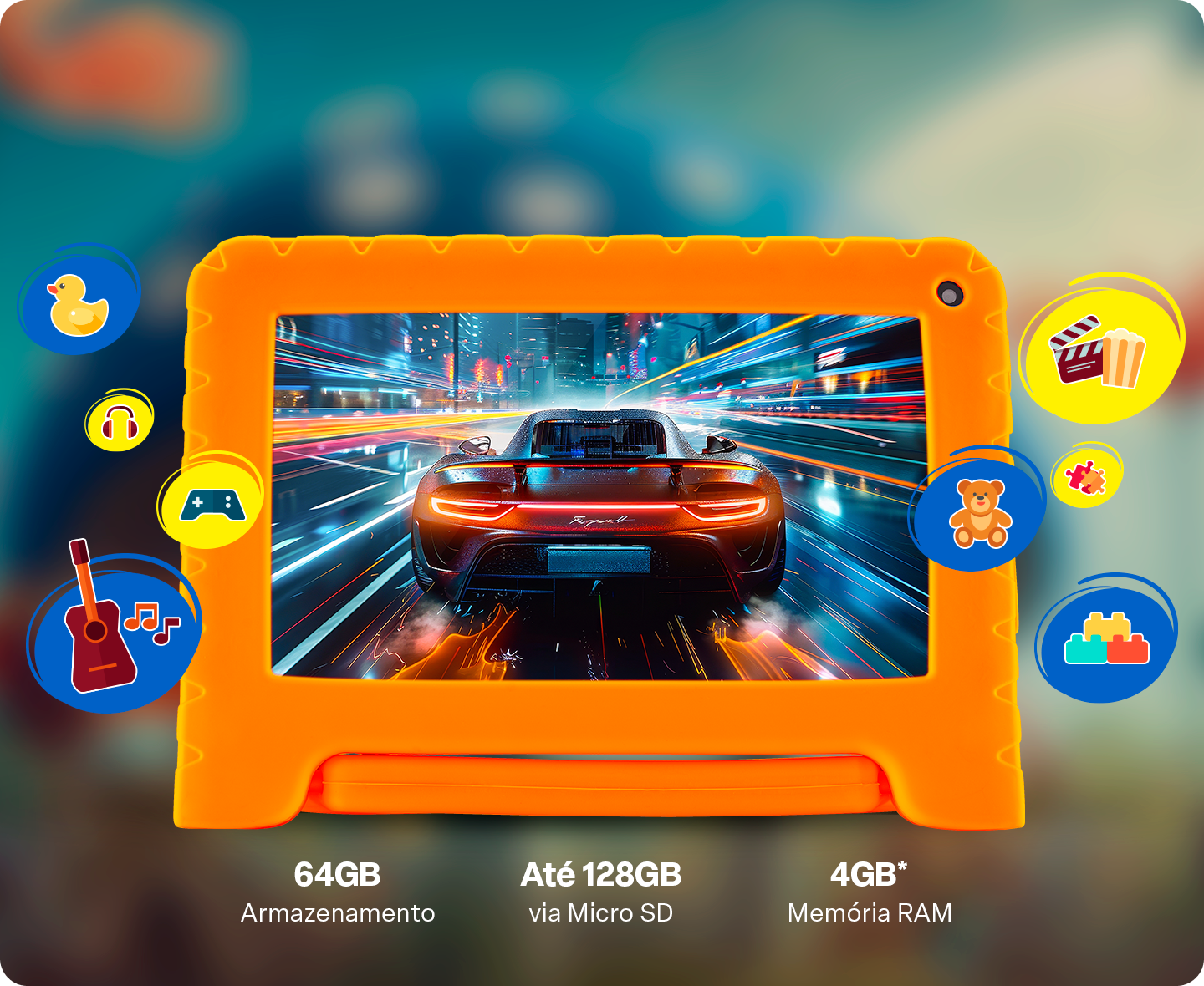 Banner do Tablet Kid Pad Laranja.
