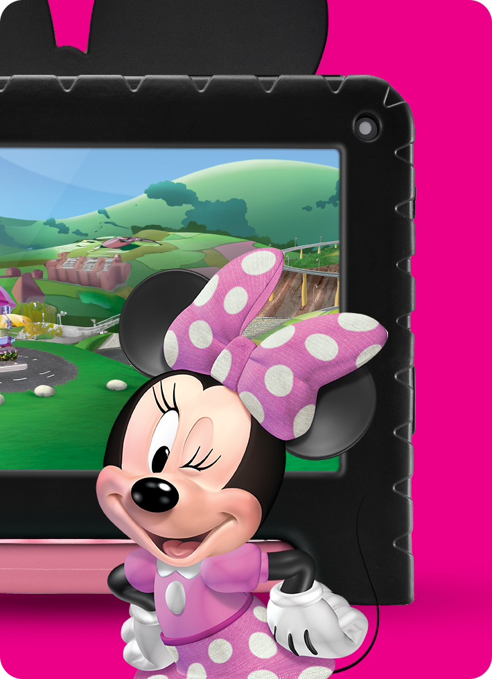 Banner da câmera frontal do Tablet Minnie.