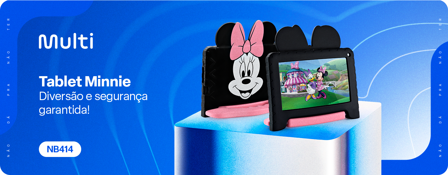 Banner de apresentação do Tablet Minnie.