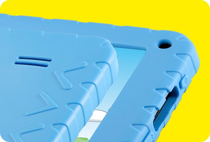 Imagem do case de silicone para proteção do Tablet Galinha Pintadinha.