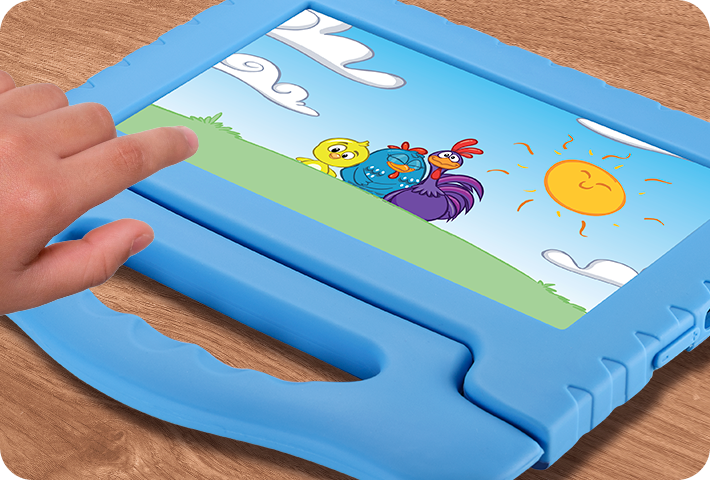 Foto da tela do Tablet Galinha Pintadinha.