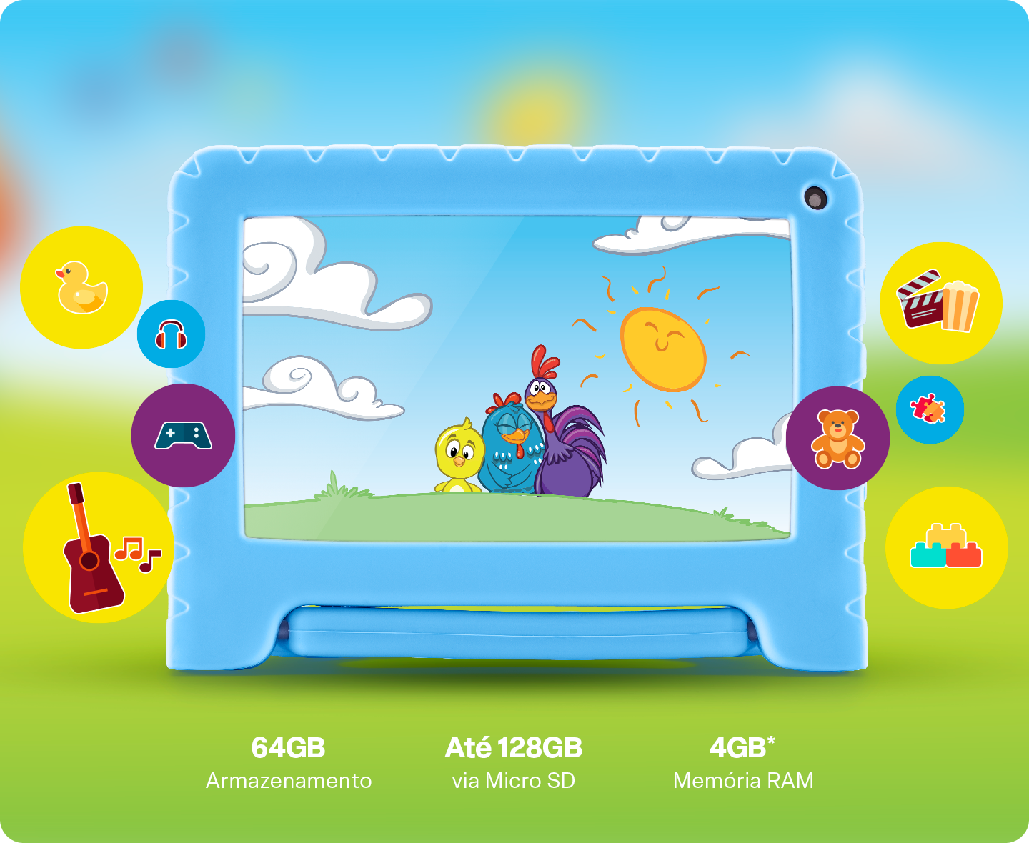 Banner do Tablet Galinha Pintadinha.