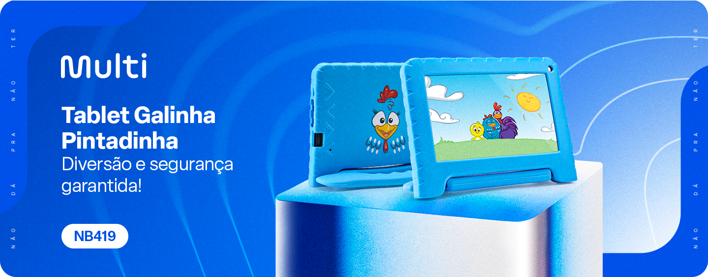Banner de apresentação do Tablet Galinha Pintadinha.