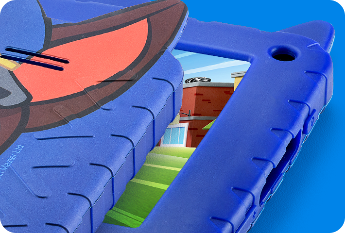Imagem do case de silicone para proteção do Tablet Patrulha Canina Chase.
