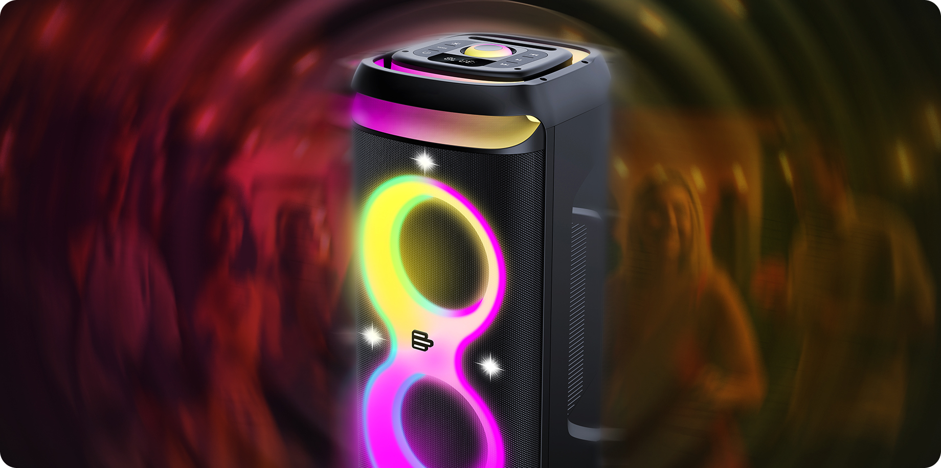 Caixa de som Pulsebox com luzes LED