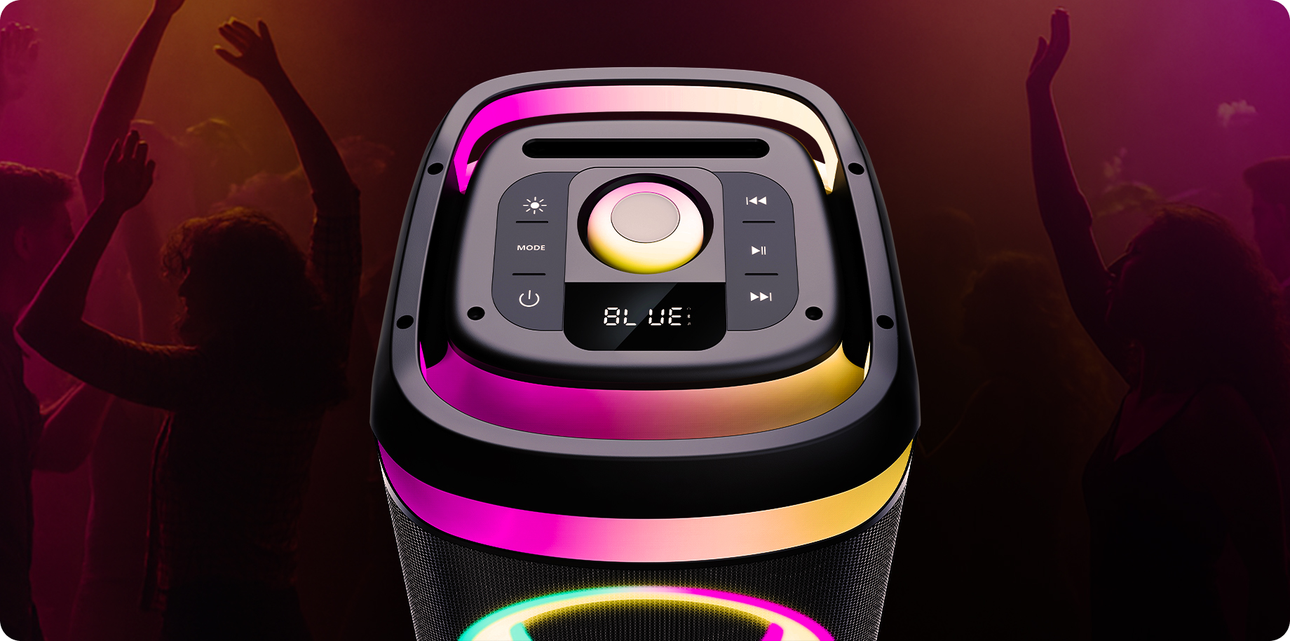 Caixa de som Pulsebox com luzes LED