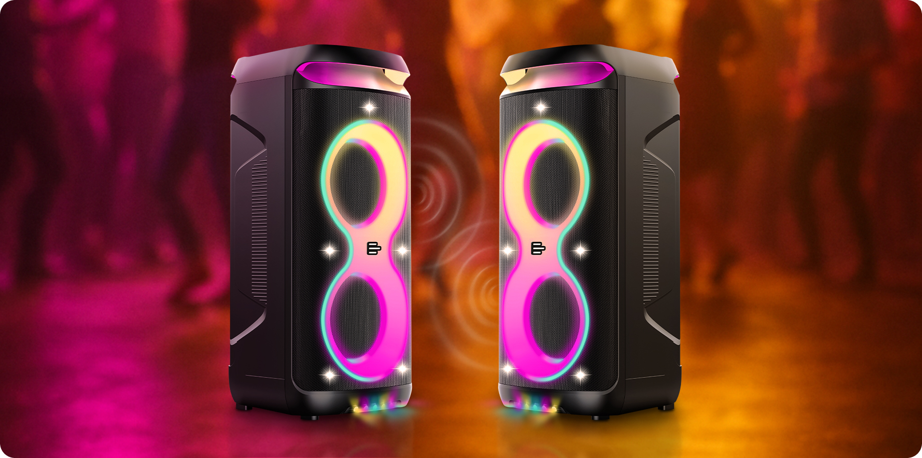 Caixa de som Pulsebox com luzes LED