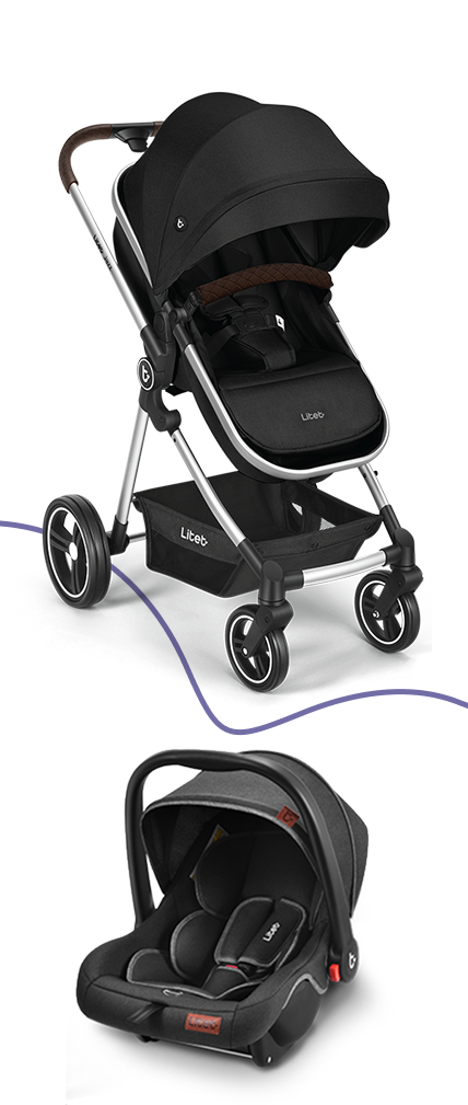 Carrinho e Bebê Conforto Litet