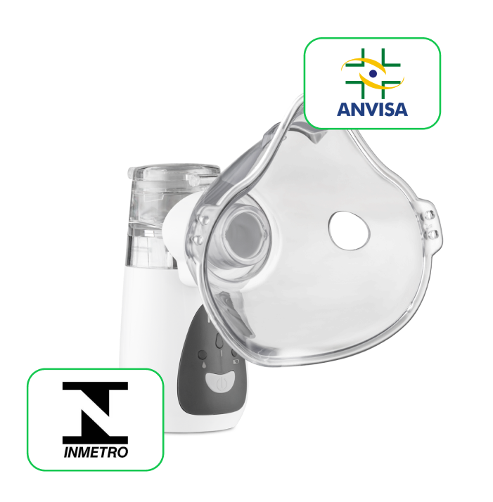 Inalador Mesh Air Flow com selos ANVISA e INMETRO