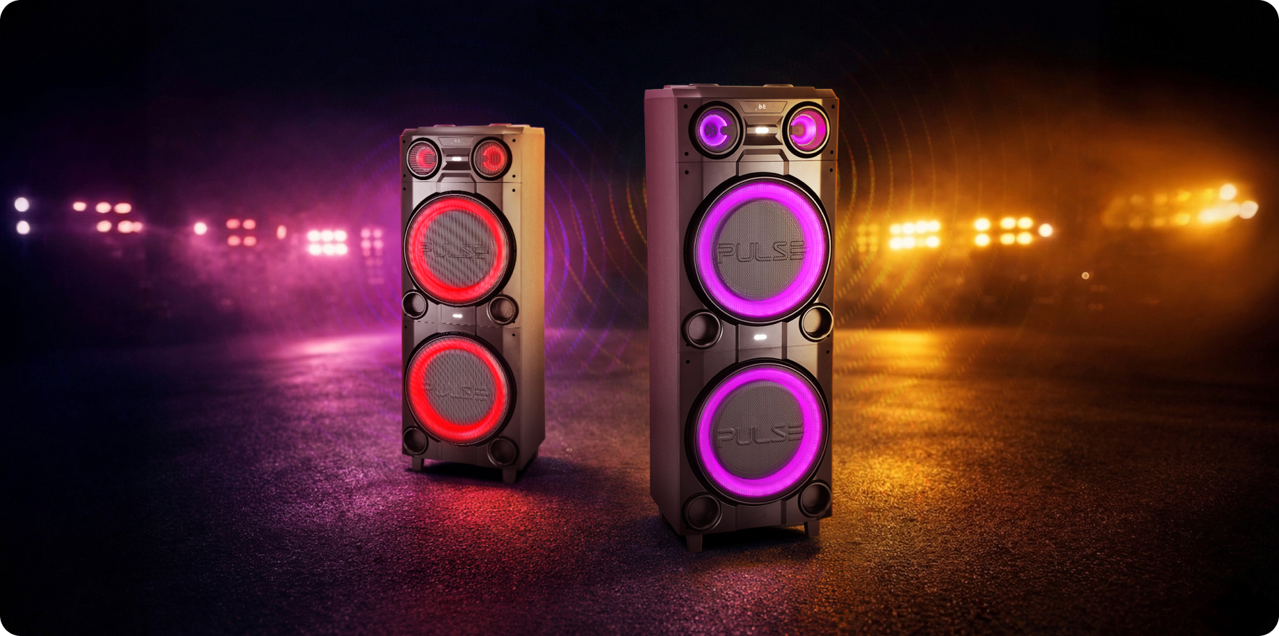 Caixa de som Pulsebox com luzes LED