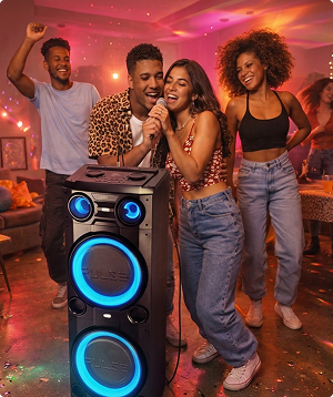 Caixa de som Pulsebox com luzes LED