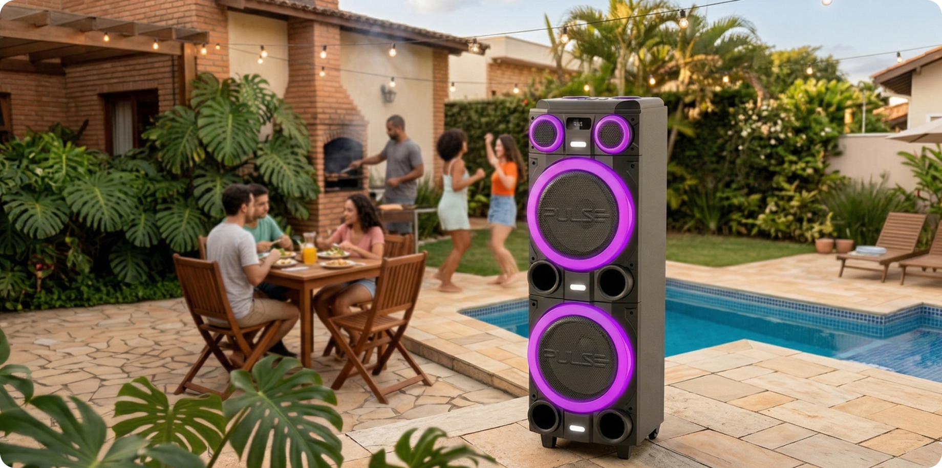 Caixa de som Pulsebox com luzes LED