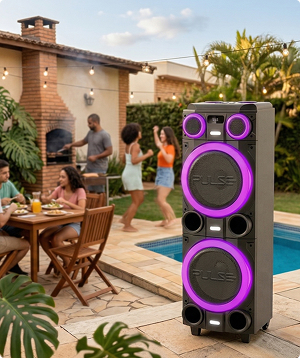 Caixa de som Pulsebox com luzes LED