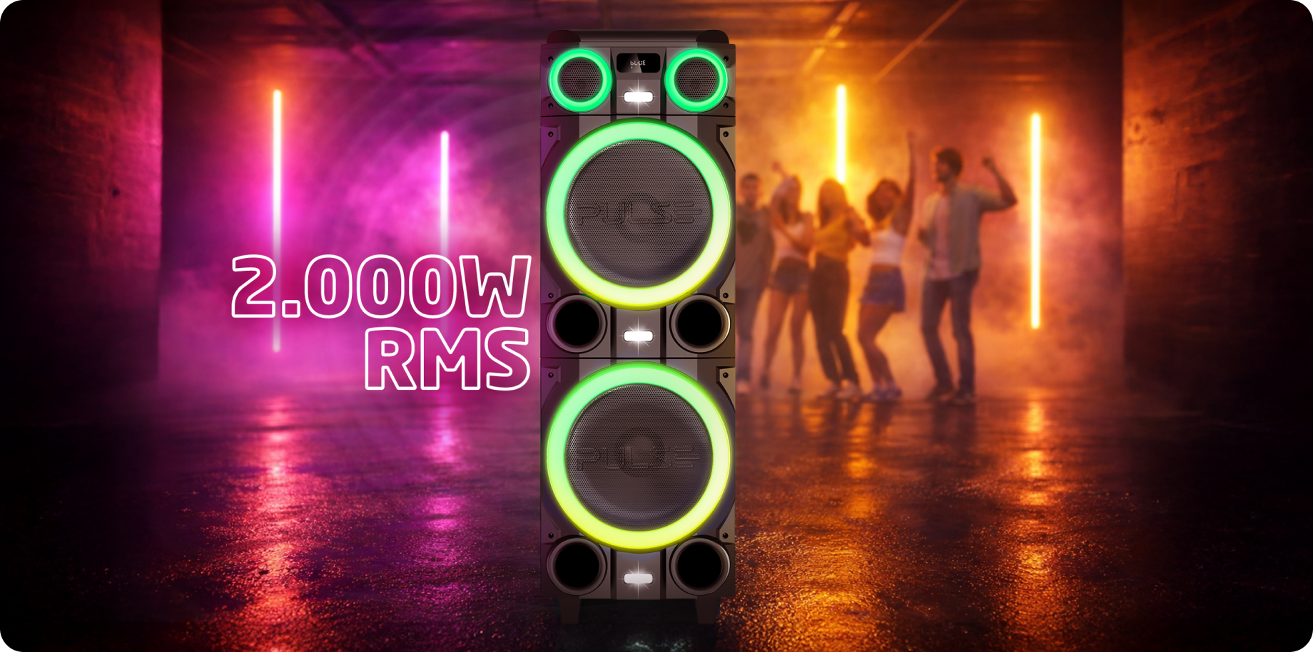 Caixa de som Pulsebox com luzes LED