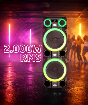 Caixa de som Pulsebox com luzes LED