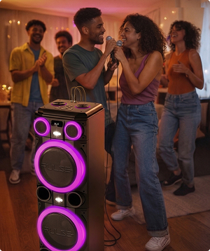 Caixa de som Pulsebox com luzes LED