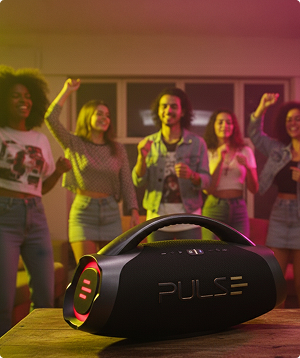 Caixa de som Pulsebox com luzes LED
