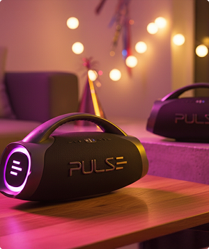 Pulsebox com LEDs coloridos