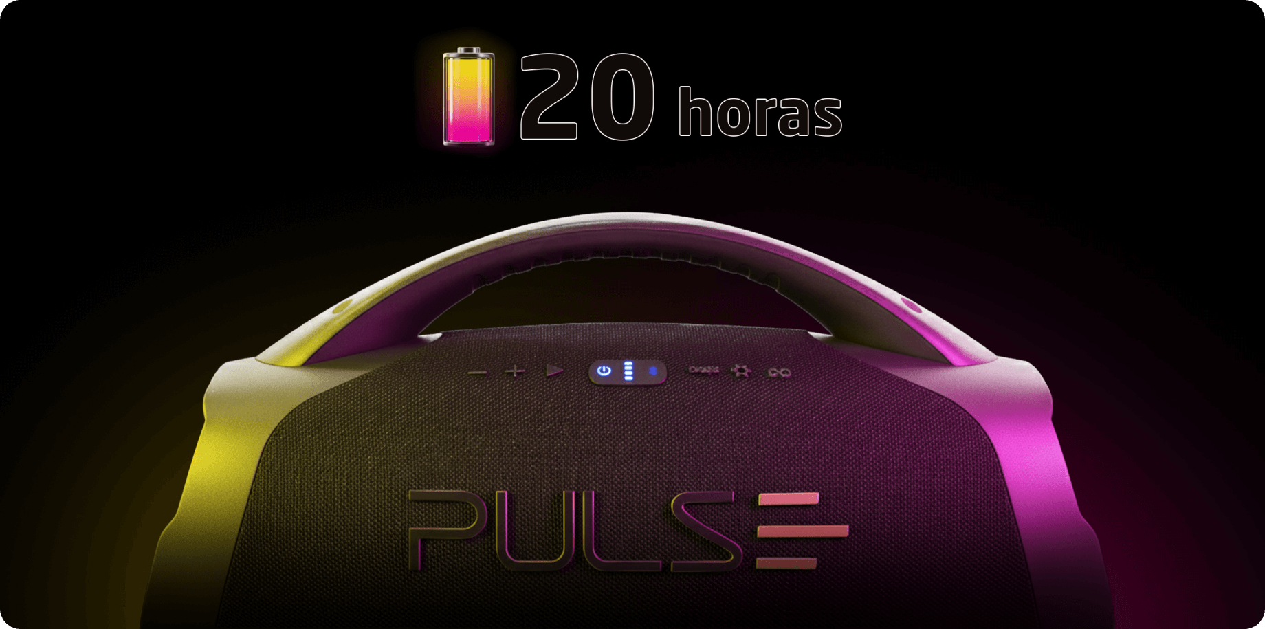 Caixa de som Pulsebox com luzes LED