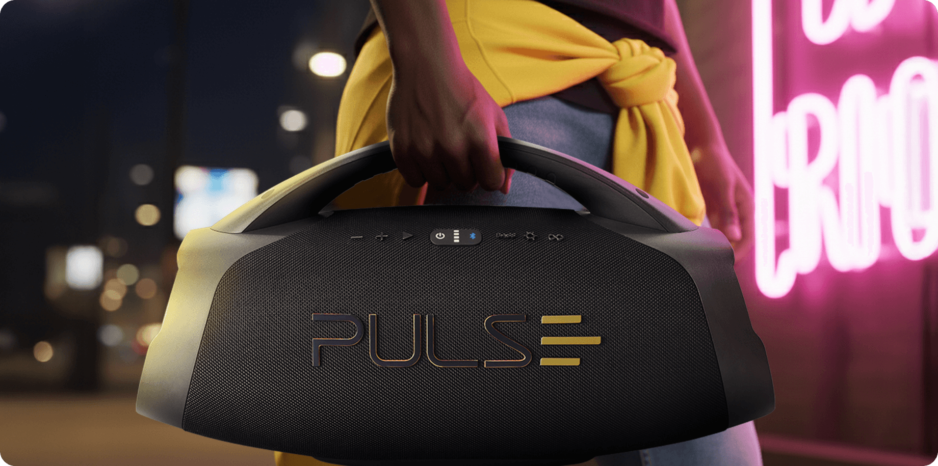 Caixa de som Pulsebox com luzes LED