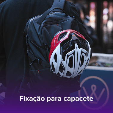 Mochila com capacete - Fixação para capacete
