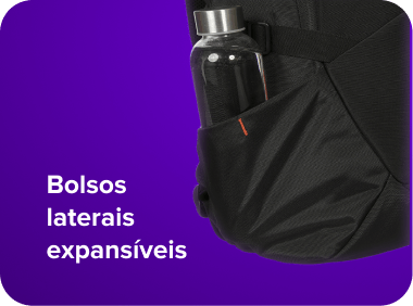 Bolsos laterais expansíveis