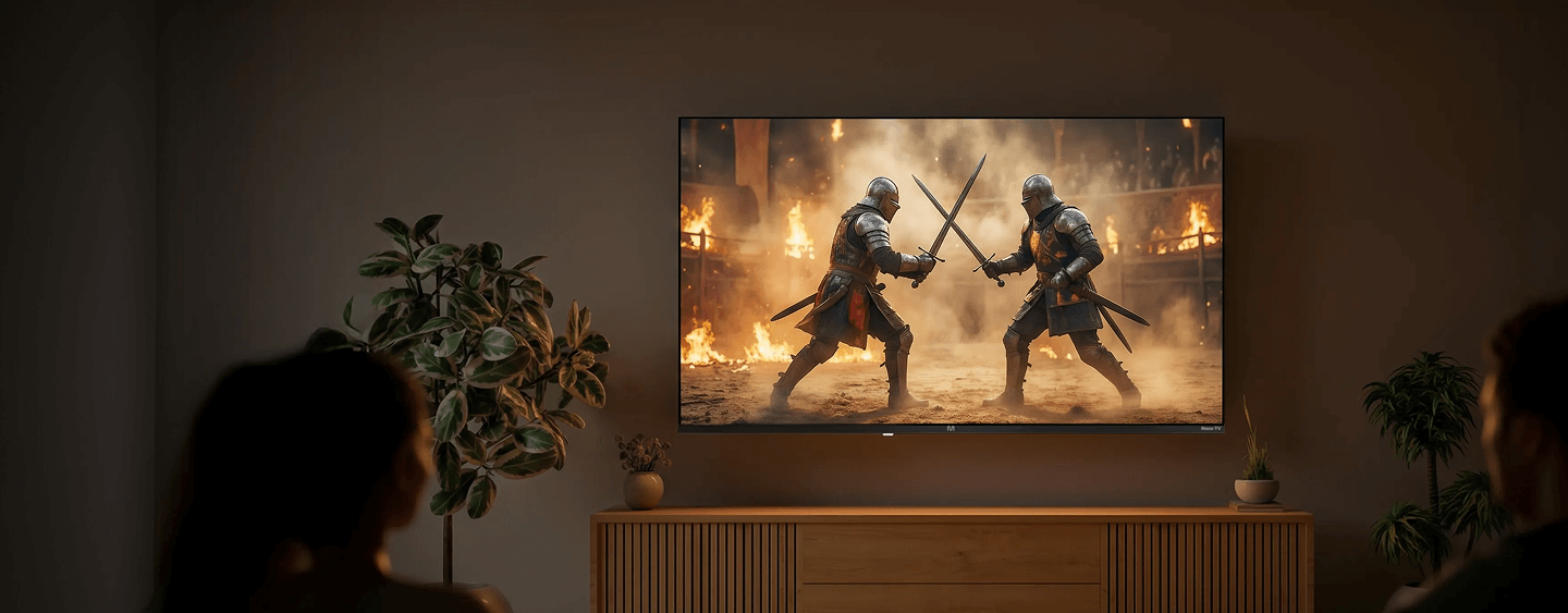 Sala de estar com Multi Roku TV