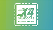 O celular possui processador Quad Core, para você fazer diversas tarefas ao mesmo tempo e com a velocidade que você precisa!