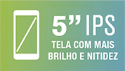Mais visibilidade e conforto para realizar suas tarefas é o que a tela de 5” do MS50 vai te proporcionar